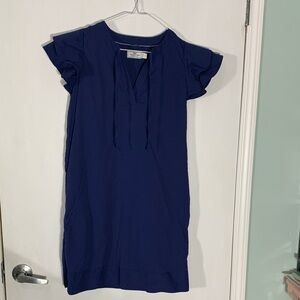 Preppy Vineyard Vines Navy Harbor Flutter Tunic Dress Size S